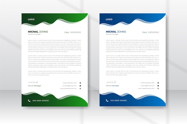 Modern and creative letterhead design