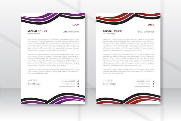 Vector modern and creative letterhead design