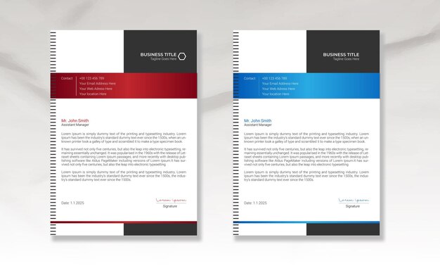 Modern creative letterhead template design for your business