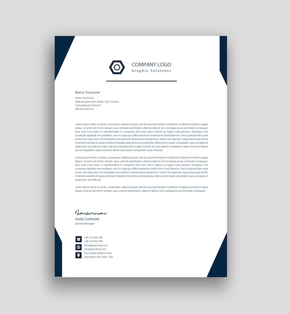 Modern and creative letterhead template design