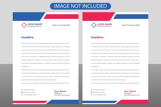 Modern and creative letterhead template design