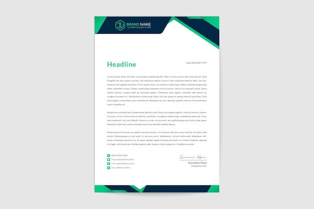 Modern creative letterhead template