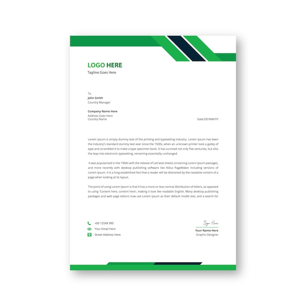 Modern creative letterhead