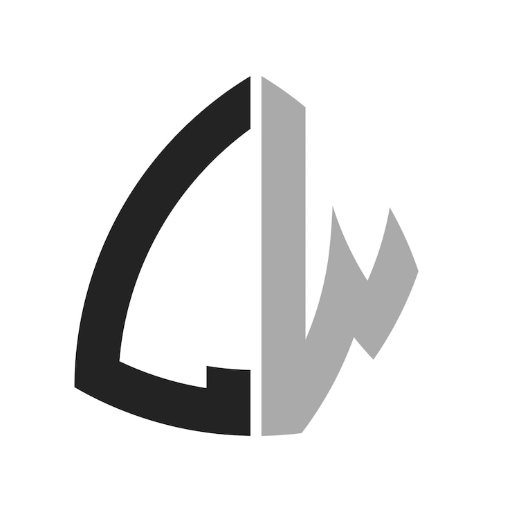 Vector modern creative lw logo design letter lw icon voor elk bedrijf en bedrijf