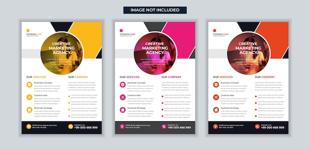 Modern and creative marketing agency business flyer template.