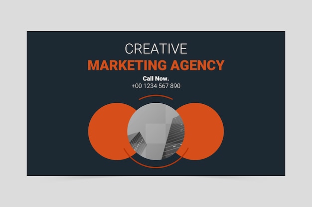 Vector modern creative marketing agency cover template