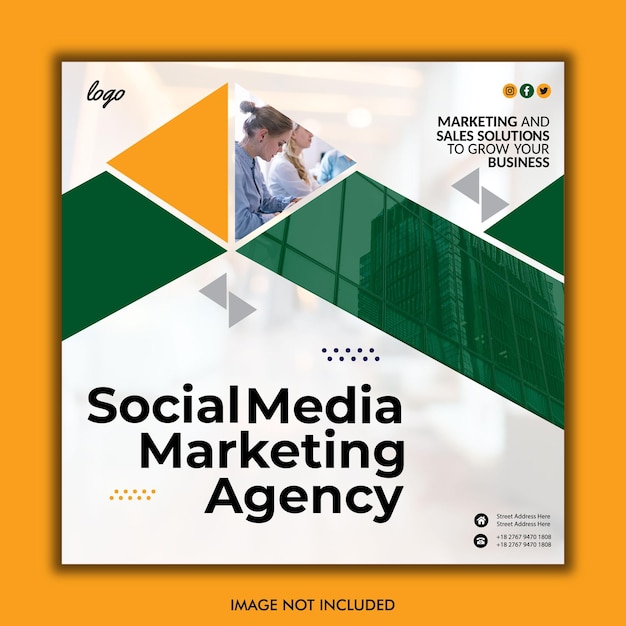 Modern creative marketing agency flyer