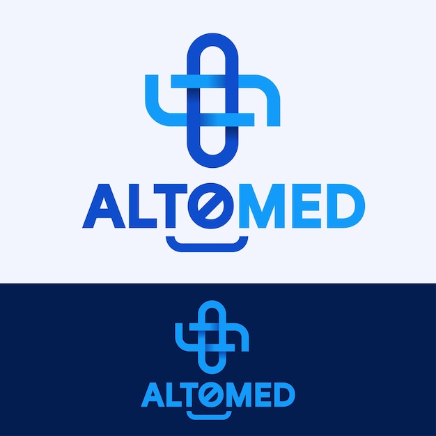 Concetto di logo medico moderno e creativo