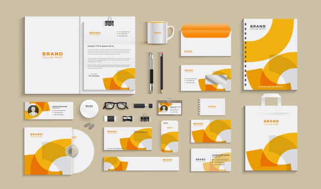 Modern and creative minimal stationery design template