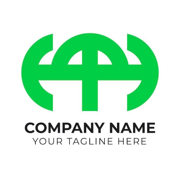 Modern creative monogram minimalist business logo design template