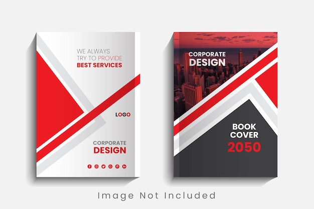 Modern and creative professional business corporate book cover design template in a4