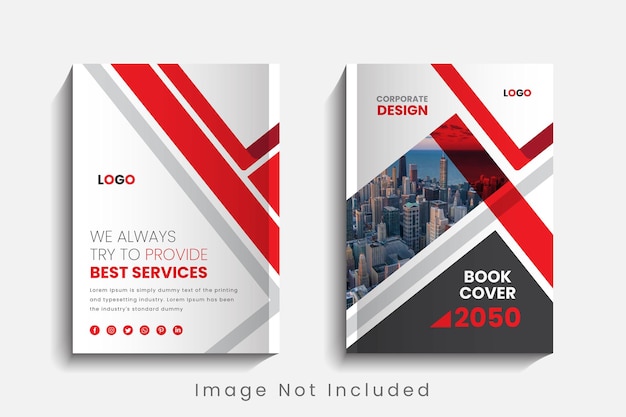 Modern and creative professional business corporate book cover design template in a4