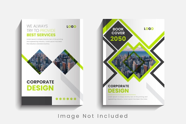 Modern and creative professional business corporate book cover design template in a4