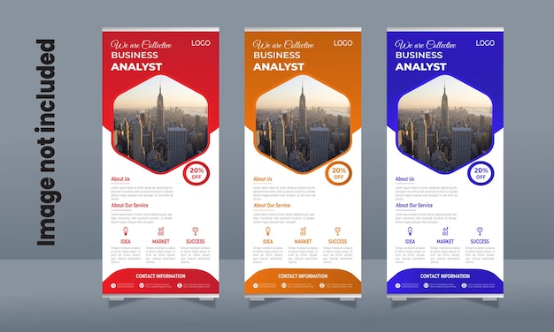 modern creative and professional business roll up design template