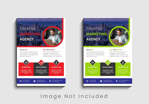 Modern and creative professional corporate business flyer template design in a4.