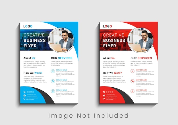 Modern and creative professional corporate business flyer template design in a4.