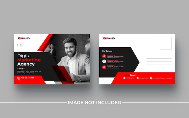 Modern Creative And Professional Corporate Postcard Layout Design