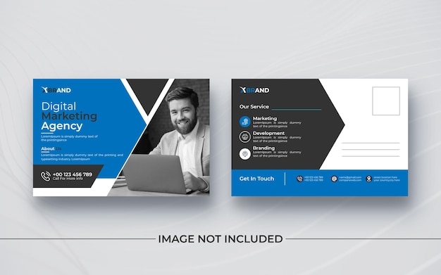 Modern, Creative And Professional Corporate Postcard Layout Design