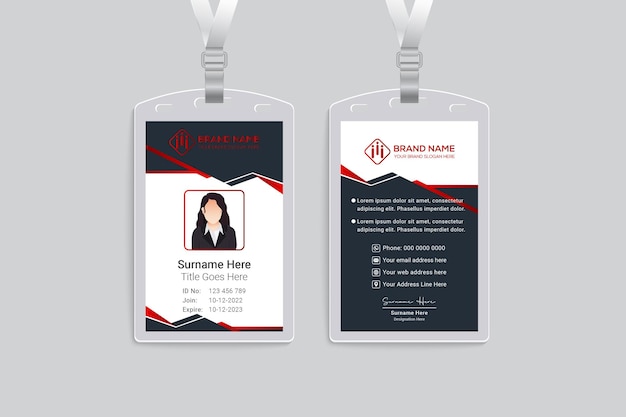 Modern and creative real estate id card design