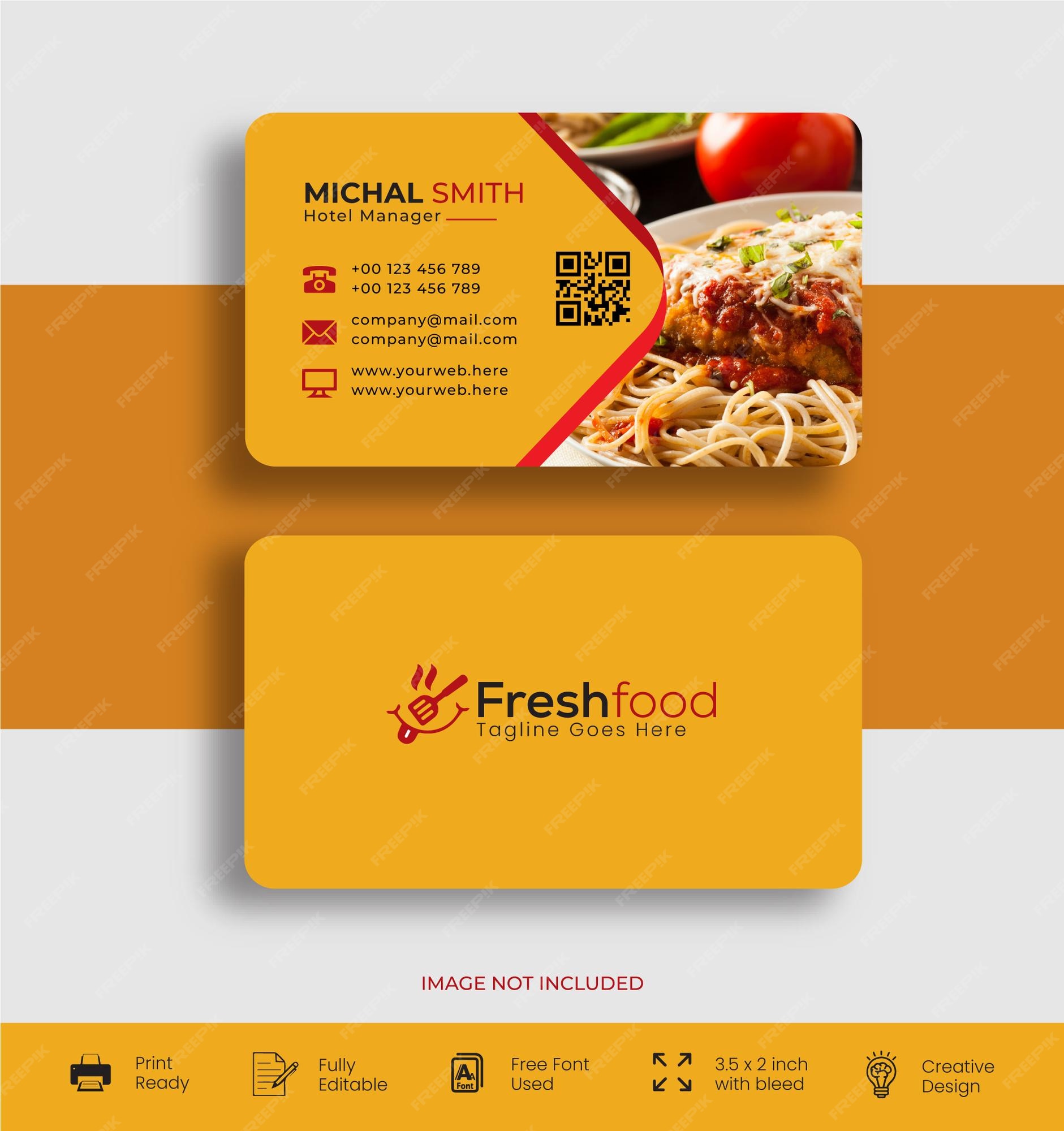 Restaurant visiting card Vectors & Illustrations for Free Download | Freepik