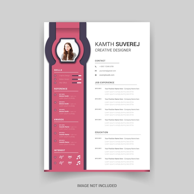 Modern creative resume cv template