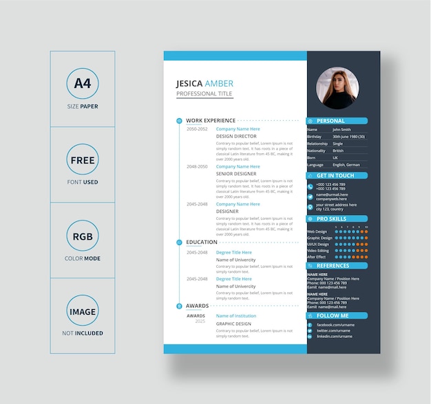 modern creative resume cv template