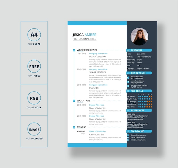 Modern creative resume cv template