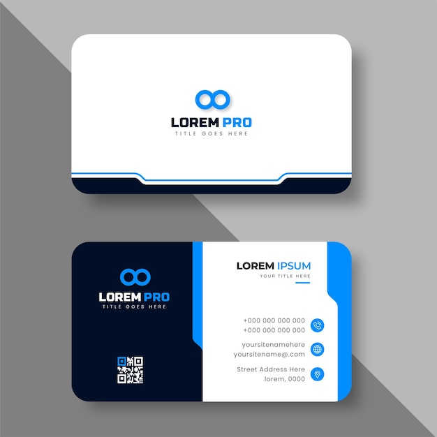 modern creative simple clean business card or visiting card design template with unique shapes