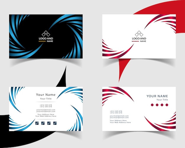 Vector modern creative and simple corporate business card template design