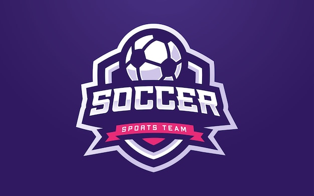 Vector modern and creative soccer or football club logo for sports team