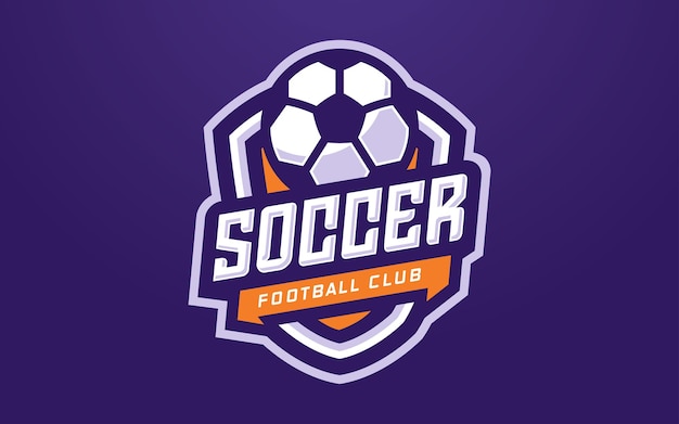 Vector modern and creative soccer or football club logo for sports team