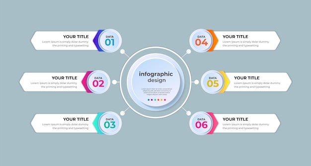 Modern and creative steps business infographics design template