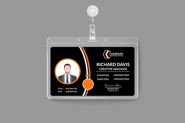 Vector modern creative technology id card design