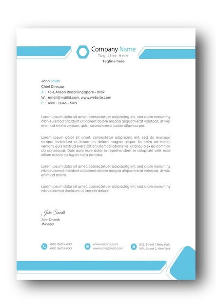 Modern Creative template letterhead design with premium vector or premium design for your business