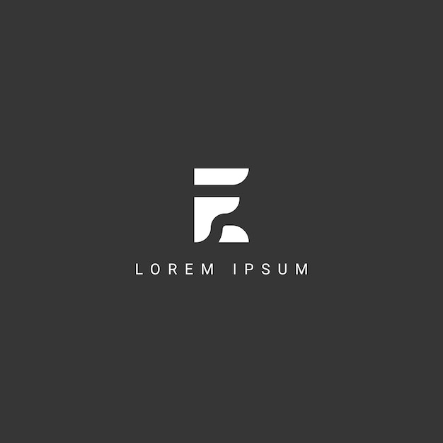 Lettera unica creativa moderna logo fe ef iniziale basata sul vettore icona monogramma