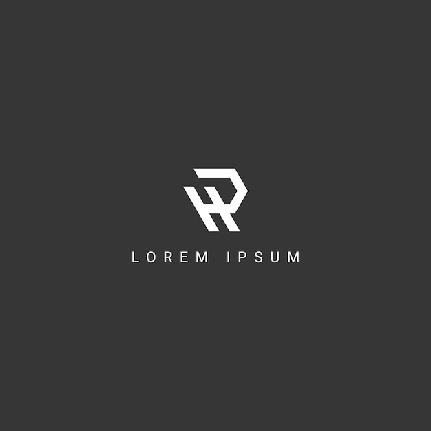 Modern creative unique letter HR RH logo initial based Monogram icon vector