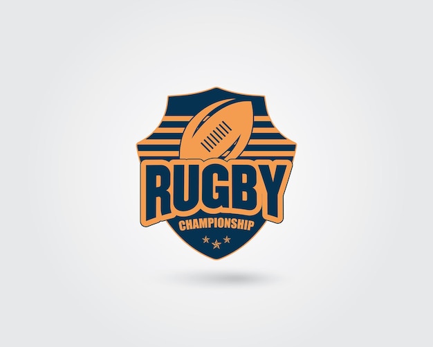 Vector modern creative unique rugby sports club vector logo design template