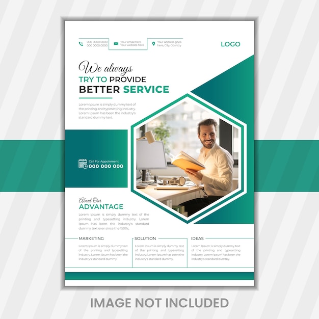 Modern and creative vector business flyer design template