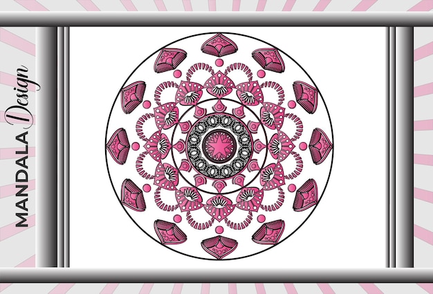 Modern and creative vector dark luxury mandala pattern background design