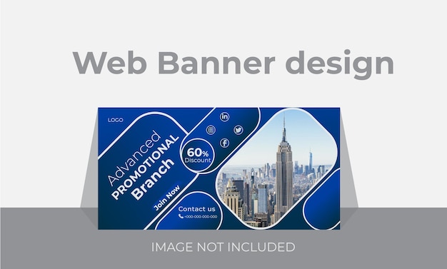 Vector modern and creative web banner design template unique and clean vector web banner design template