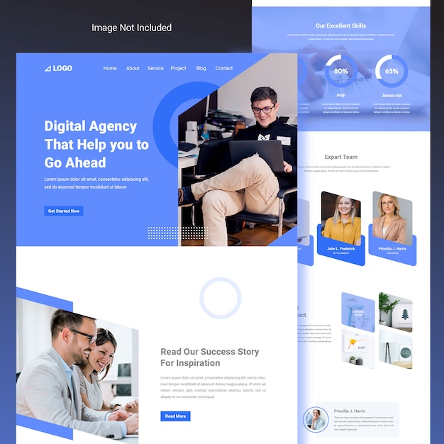 Modern and creative website template agency