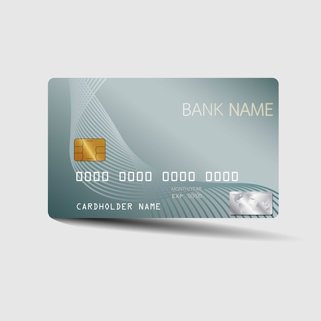 Modern credit card template. with inspiration from the abstract.