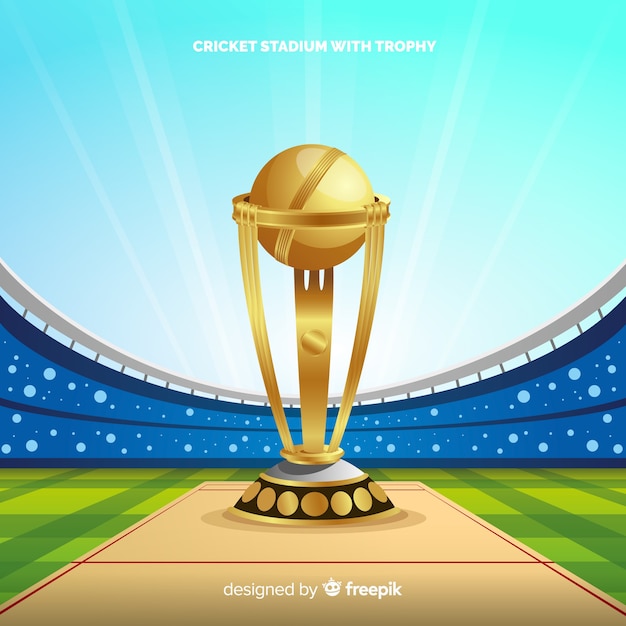 Vector modern cricket stadium background