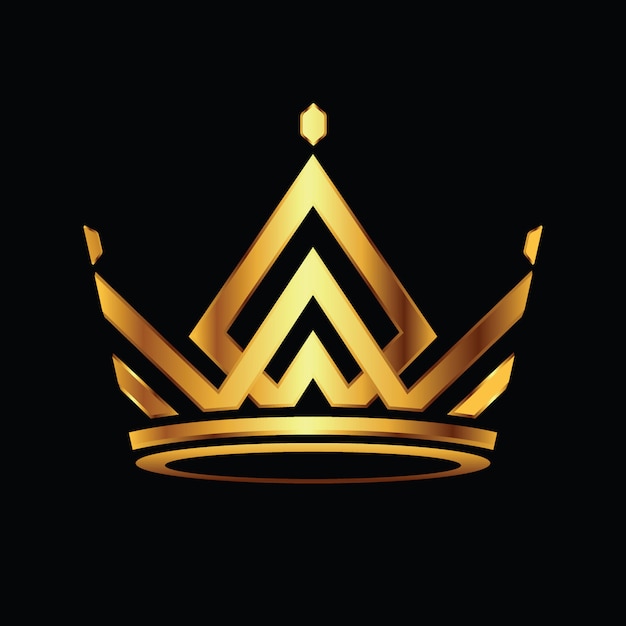 Vettore moderno di logo di royal king queen logo astratto della corona