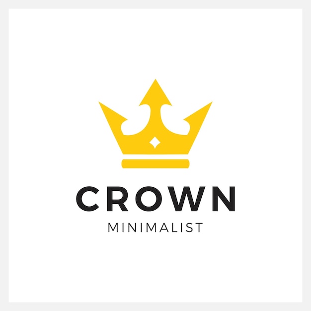Современный логотип короны и значок символа шаблона иллюстрации минималистский