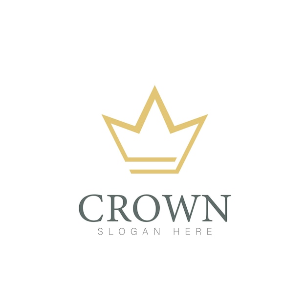 Современная Корона Шаблон Логотипа Корона значок Роскошный Дизайн Вектор
