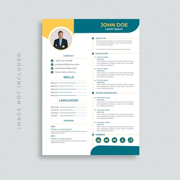 Modern curriculum professional cv template design