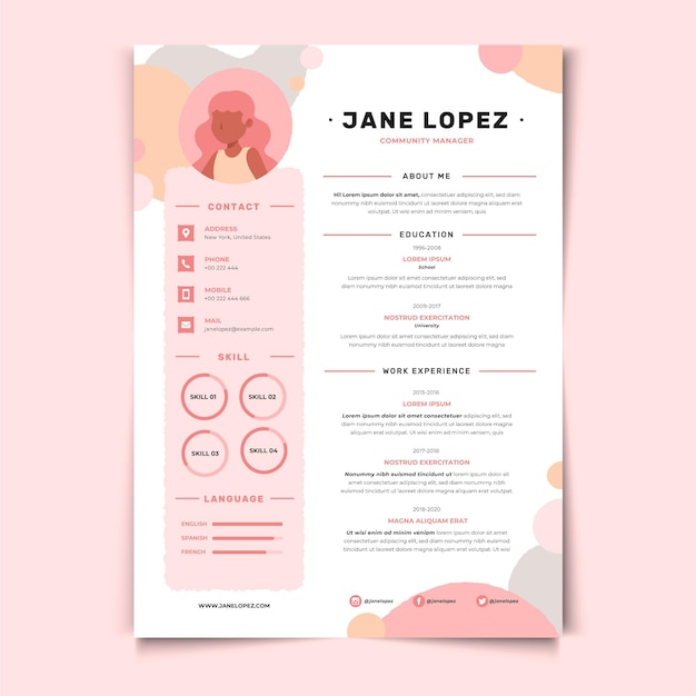 Modern curriculum vitae-sjabloon