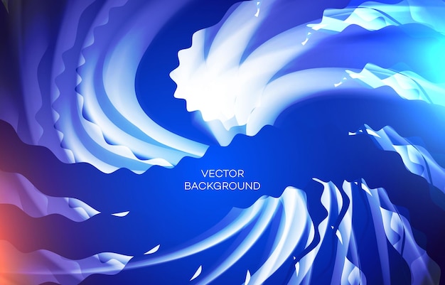 modern custom element abstract vector with wavy stylish with blue color background design template