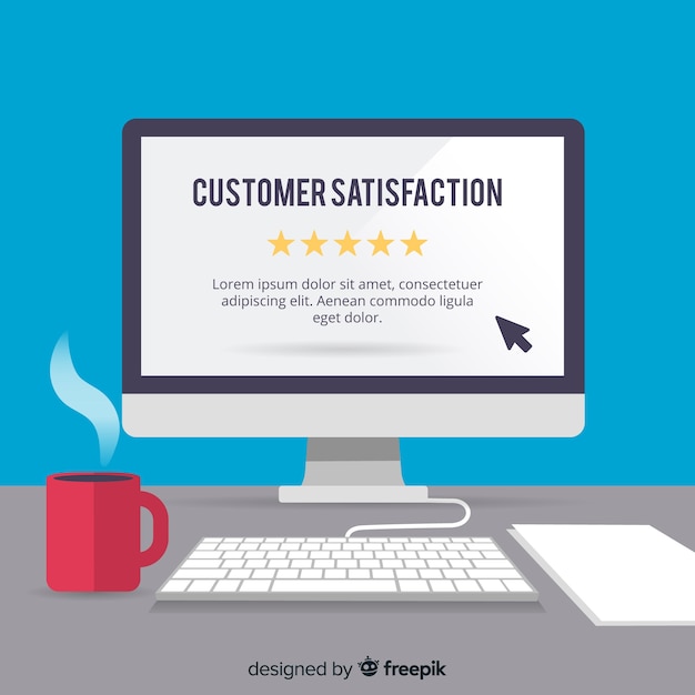 Modern customer satisfaction concept